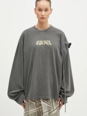 Ottolinger longsleeve bawełniany Deconstructed Oversized Longsleeve kolor szary 2215010111