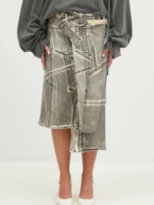 Ottolinger spódnica jeansowa Denim Wrap Skirt kolor czarny mini rozkloszowana 1170404921