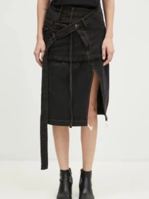 Ottolinger spódnica jeansowa Signature Wrap Denim Skirt kolor szary midi rozkloszowana 2217040111