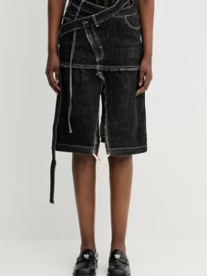 Ottolinger spódnica jeansowa Signature Wrap kolor czarny midi prosta 117.301217.01