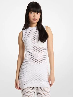 Otwarta dzianinowa sukienka z elastycznej bawełny na ramiączkach MICHAEL Michael Kors