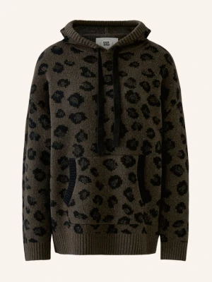 Oui Bluza Z Kapturem Z Dzianiny braun