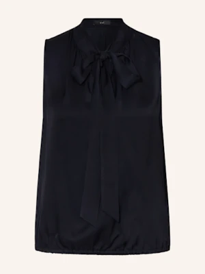 Oui Bluzka Bez Rękawów Z Satyny blau