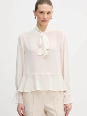 OUI bluzka damska kolor beżowy gładka 96068