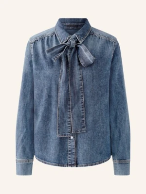 Oui Bluzka Jeansowa Z Odpinanym Kołnierzykiem blau