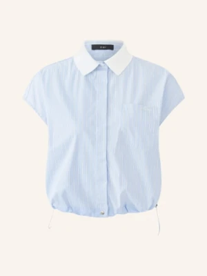 Oui Bluzka Z Mieszanki Materiałów blau