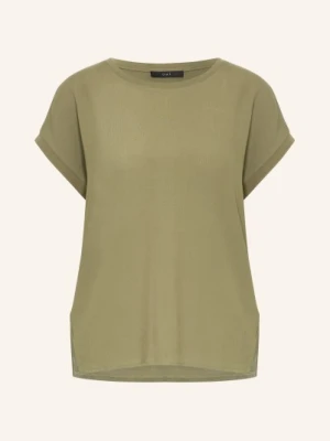 Oui Bluzka Z Mieszanki Materiałów gruen