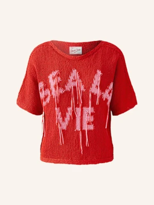Oui Dzianinowa Koszulka rot