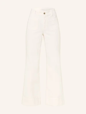 Oui Dżinsy Z Szerokimi Nogawkami beige
