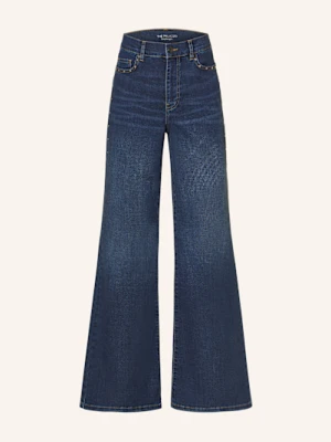 Oui Jeansy Flare The Palazzo Z Ćwiekami blau