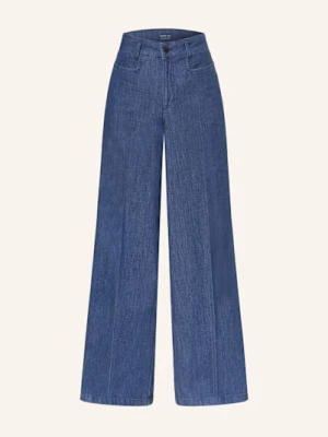 Oui Jeansy Wide Leg blau
