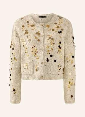 Oui Kardigan Z Cekinami beige