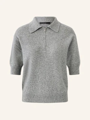 Oui Koszulka Polo Z Dzianiny grau