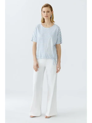 Oui Koszulka w kolorze błękitno-białym rozmiar: 38