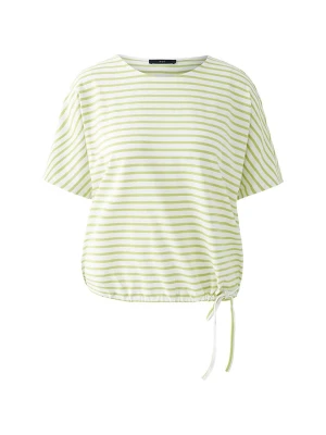 Oui Koszulka w kolorze zielono-białym rozmiar: 40