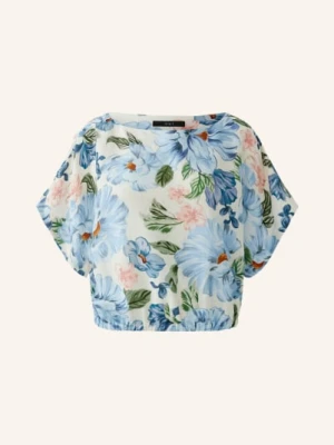 Oui Koszulka Z Dekoltem W Serek blau