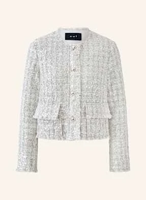 Oui Kurtka Bouclé Z Cekinami silber