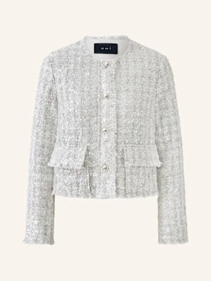 Oui Kurtka Bouclé Z Cekinami silber