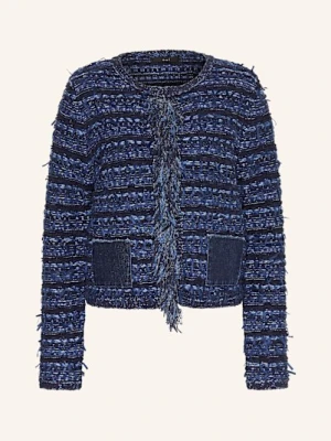Oui Kurtka Tweedowa Z Błyszczącą Przędzą blau