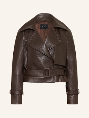 Oui Kurtka Z Imitacji Skóry braun