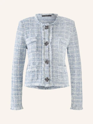 Oui Kurtka Z Tweedu Z Ozdobnymi Kamykami blau