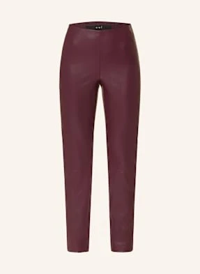Oui Legginsy Z Imitacji Skóry rot