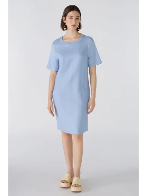Oui Lniana sukienka w kolorze błękitnym rozmiar: 36
