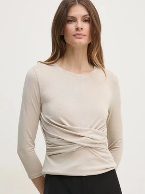 OUI longsleeve damskie kolor beżowy 91158