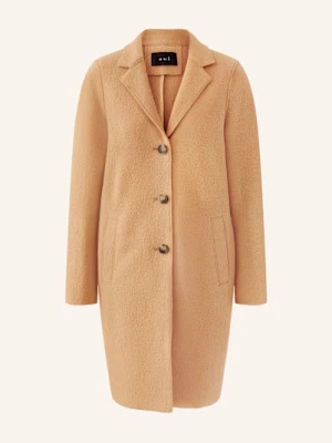 Oui Płaszcz Wełniany beige