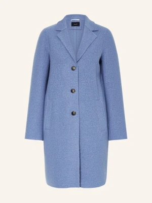 Oui Płaszcz Wełniany blau