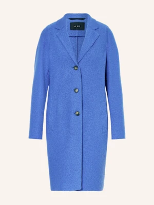 Oui Płaszcz Wełniany blau