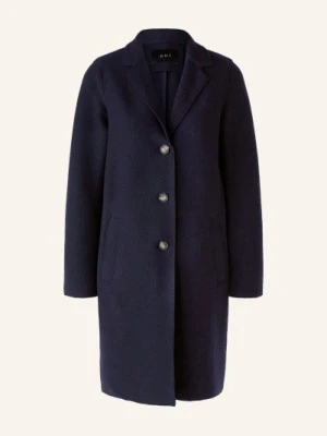Oui Płaszcz Wełniany blau