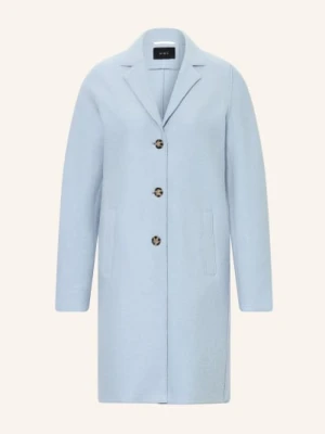 Oui Płaszcz Wełniany blau