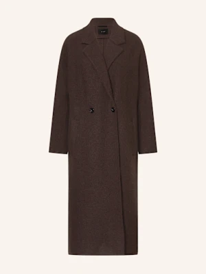 Oui Płaszcz Wełniany braun