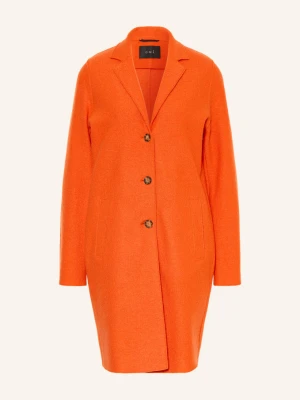 Oui Płaszcz Wełniany orange
