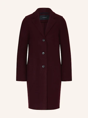 Oui Płaszcz Wełniany rot