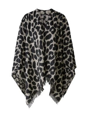 Oui Ponczo w kolorze szaro-antracytowym rozmiar: onesize