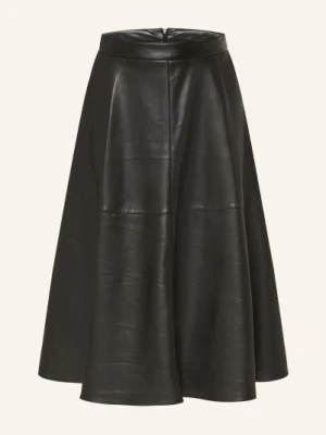 Oui Spódnica O Wyglądzie Skóry schwarz