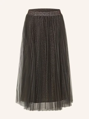 Oui Spódnica Tiulowa Z Błyszczącą Przędzą braun