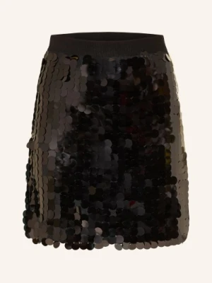 Oui Spódnica Z Cekinami schwarz