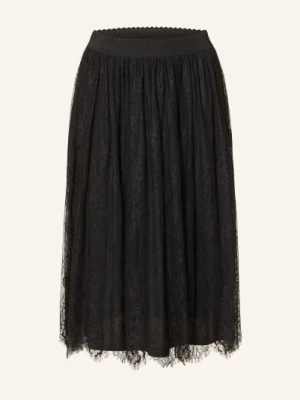 Oui Spódnica Z Koronki schwarz