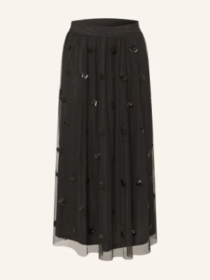 Oui Spódnica Z Tiulu Z Cekinami schwarz