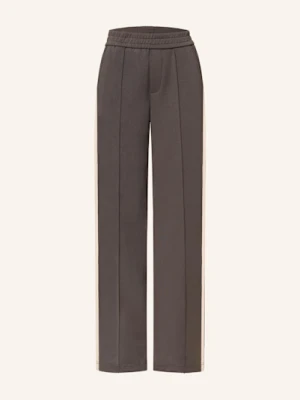 Oui Spodnie Dresowe Z Lampasami braun