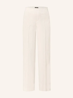 Oui Spodnie Sztruksowe weiss