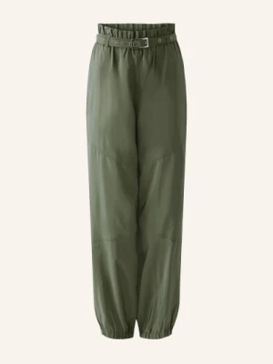 Oui Spodnie Typu Paperbag gruen