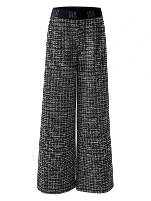 Oui Spodnie w kolorze czarno-kremowym rozmiar: 38