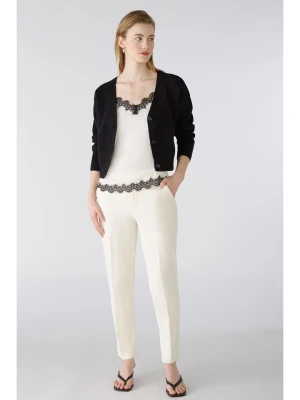 Oui Spodnie w kolorze kremowym rozmiar: 42