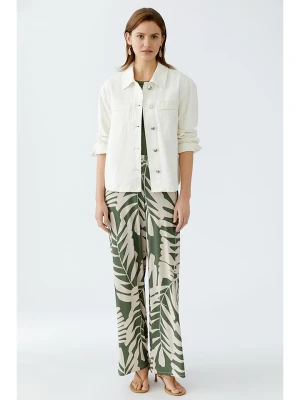 Oui Spodnie w kolorze zielono-białym rozmiar: 40