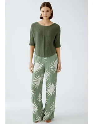 Oui Spodnie w kolorze zielono-białym rozmiar: 38