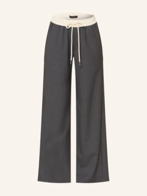 Oui Spodnie Z Materiału Typu Marlene grau